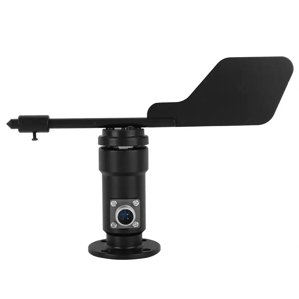 

Garden Wind Sensor Signal Output Aluminum Alloy Wind Direction Sensor Wind Vane Speed Measuring Instrument 0 ~ 360 Degree