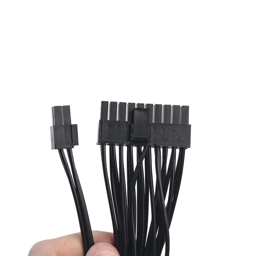 24Pin Power Supply Synchronizer Male to Female ATX Mining 30cm 24 Pin Three PSU Extension Cable for Computer Adaptor for Mining