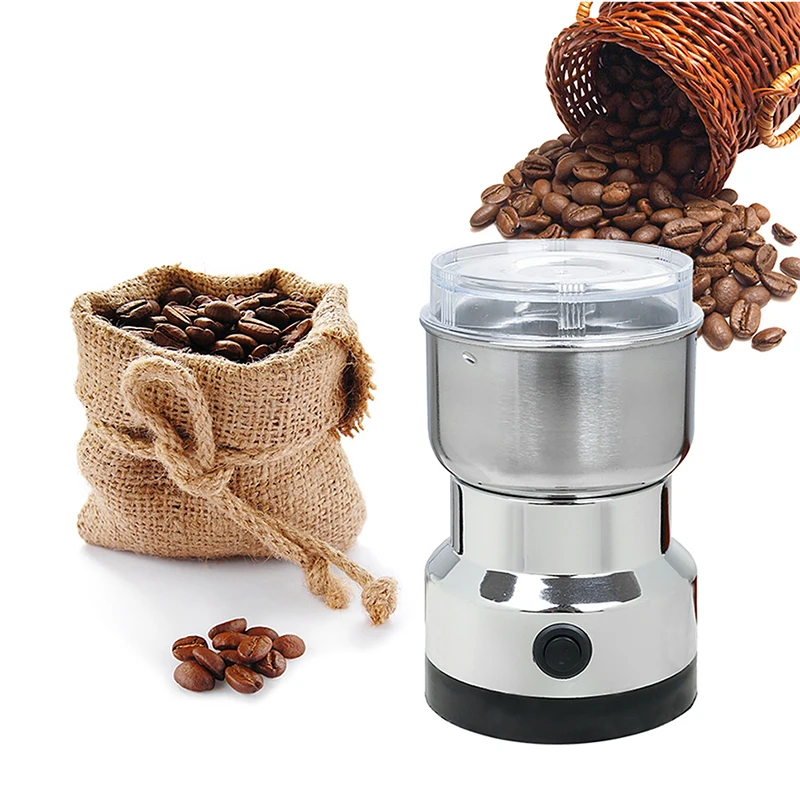 Electric Coffee Grinder Stainless Steel Blade Automatic Mill Powder