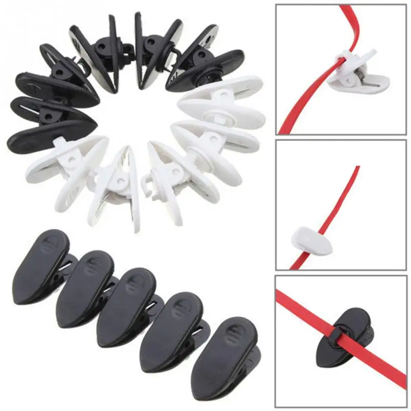 

10 x Earphone Cable Wire Cord Collar Clip Nip Clamp Holder Mount Headphone Wire Clamp Holder Wire Lapel Clip