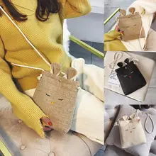 Женская маленькая льняная женская сумка через плечо, винтажные женские дорожные сумки для сотового телефона, милые кошельки для девочек