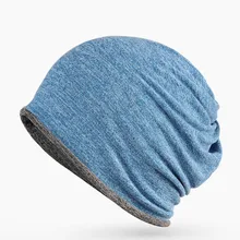 Осенне-зимняя хлопковая теплая шапка для мужчин и женщин, шапка для хеджирования, два способа использования шапочки, вязаные шапочки с шарфами