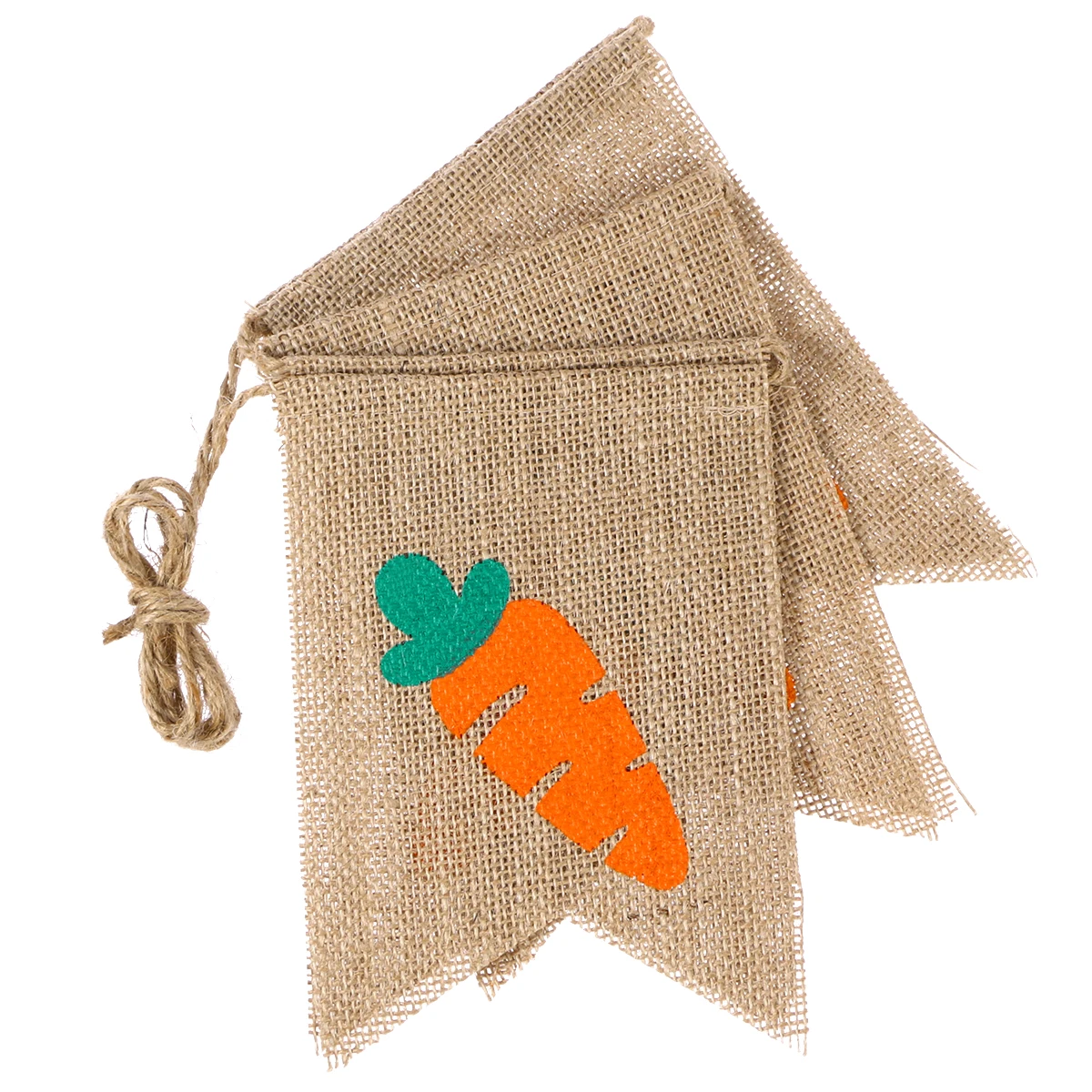 2 метра счастливые пасхальные мешковины баннеры красочные морковь узор гирлянда из ткани 6 флагов для пасхальные украшения для домашнего праздника