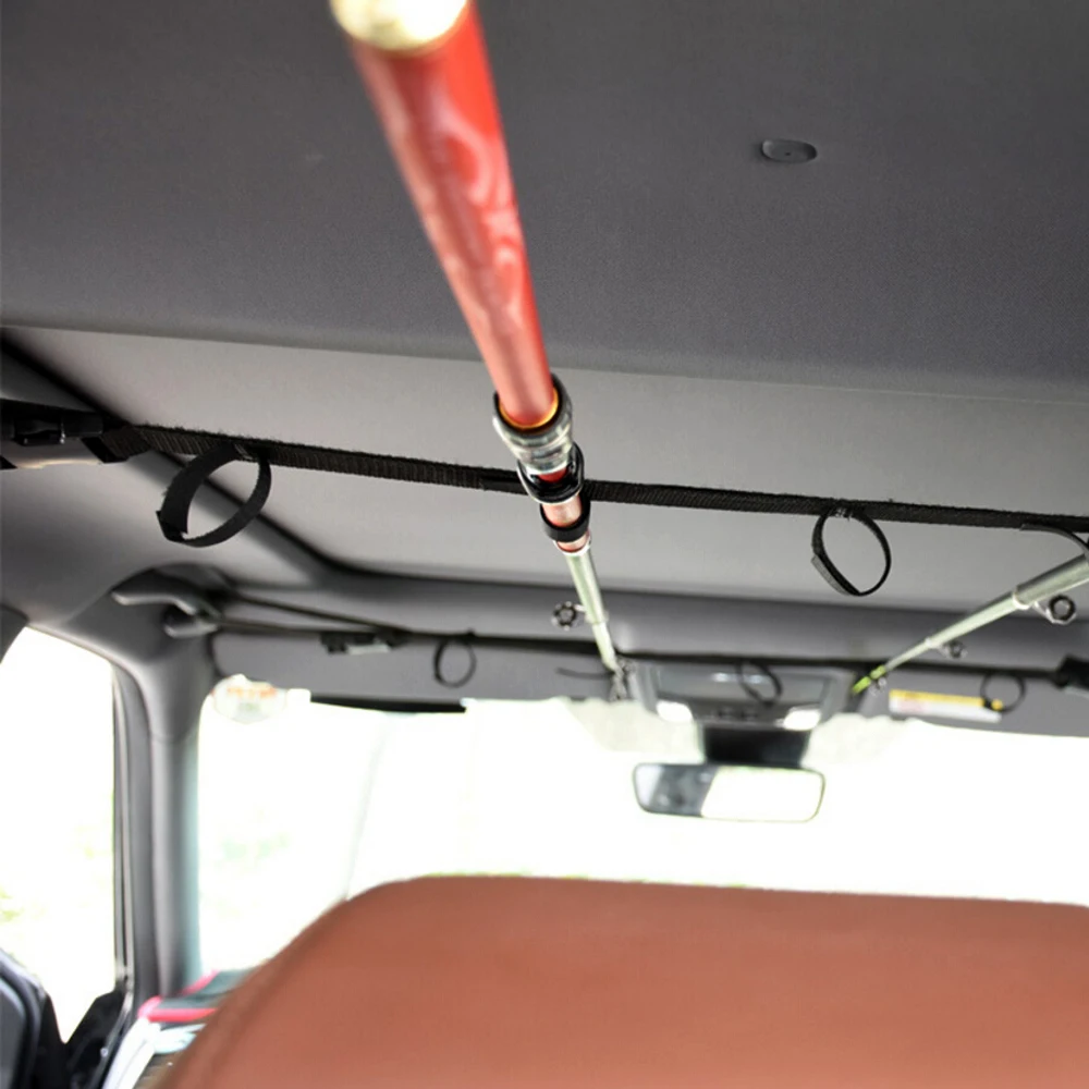 Stowing Tidying 220 cm Auto Rod Carrier Holder Car Trunk Organizer Strap Belt Fishing Rod Saver