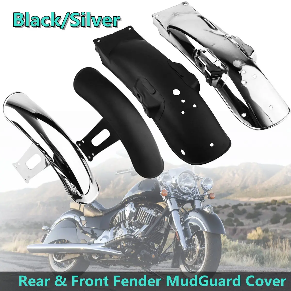 

1Set Motorcycle Tail Cover Waterproof splash Rear & Front For Fender MudGuard Cover Fit For CG125 Retro modification