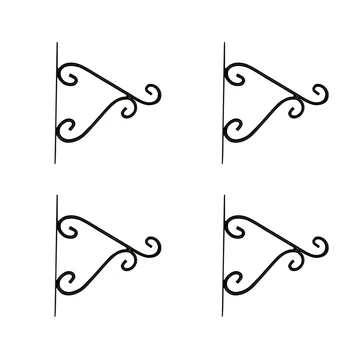 

4pcs Wrought Iron European Style Elegant Sundries Wind Lamp Candlestick Wall Hook Rack Hook for Outdoor Home Indoor Balcony