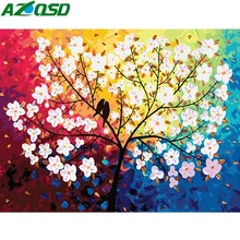 AZQSD DIY пейзаж масляная краска цветок дерево краска по номерам цветная Краска Холст Картина Ручная Краска ed Современная K074
