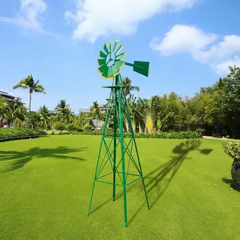

8FT Weather Resistant Yard Garden Windmill Green US Warehouse Directly Shipping 7-10 Days Delivery