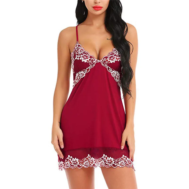 

Women Sexy Lingerie Lace Babydoll Elegant Night Dress Underwear nightgown Casual nighty Nightdress Sleepwear sleeping dress