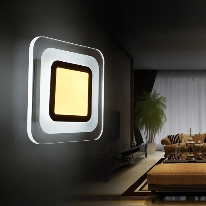 Светодиодный настенный светильник 85-265 в для гостиной, спальни/коридора, светильники Акриловые потолочные Настенные светильники для помещений, современный домашний Встроенный Настенный светильник