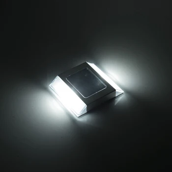 

Garden Waterproof Solar Deck Lights 2-LED Road Driveway Light Stainless Steel Outdoor Path Stairs Step Ground Lamp Patio Yard
