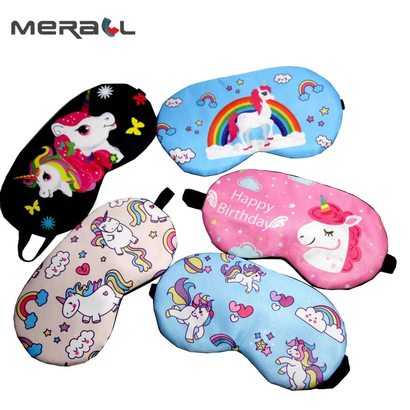

Unicorn Sleeping Eye Mask Soft Padded Sleep Travel Shade Cover Rest Relax Sleeping Blindfold Unicorn Sleeping 3D Eye Mask