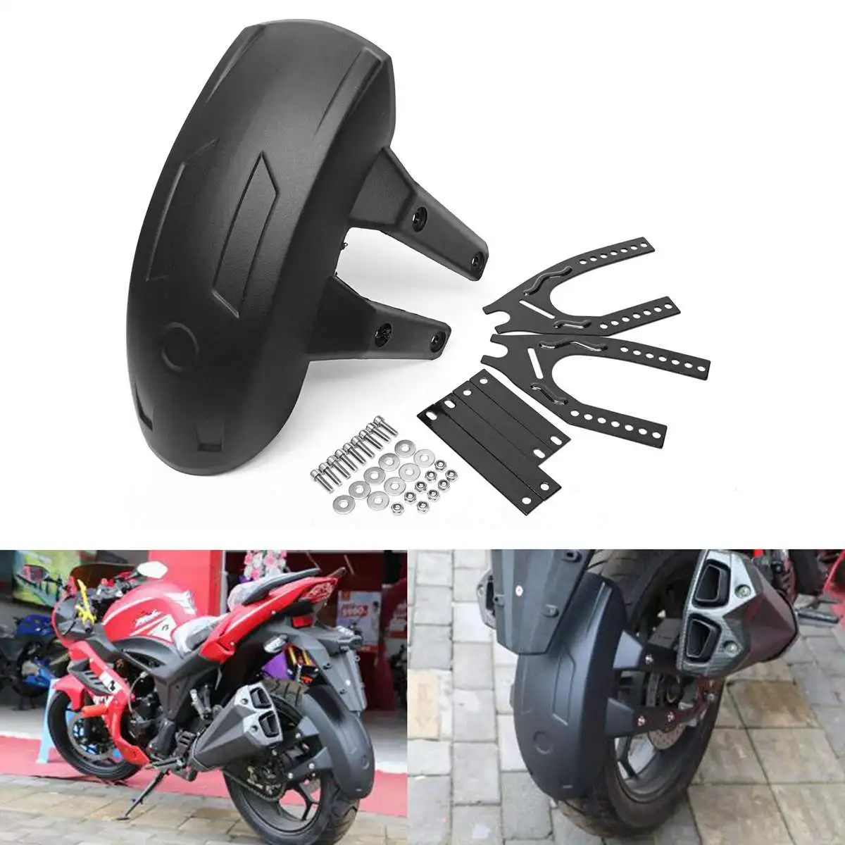 

Universal Motorcycle Rear Wheel For fender Splash Guard Rear Wheel Cover Splash Guard Mud Mudguard Bracket