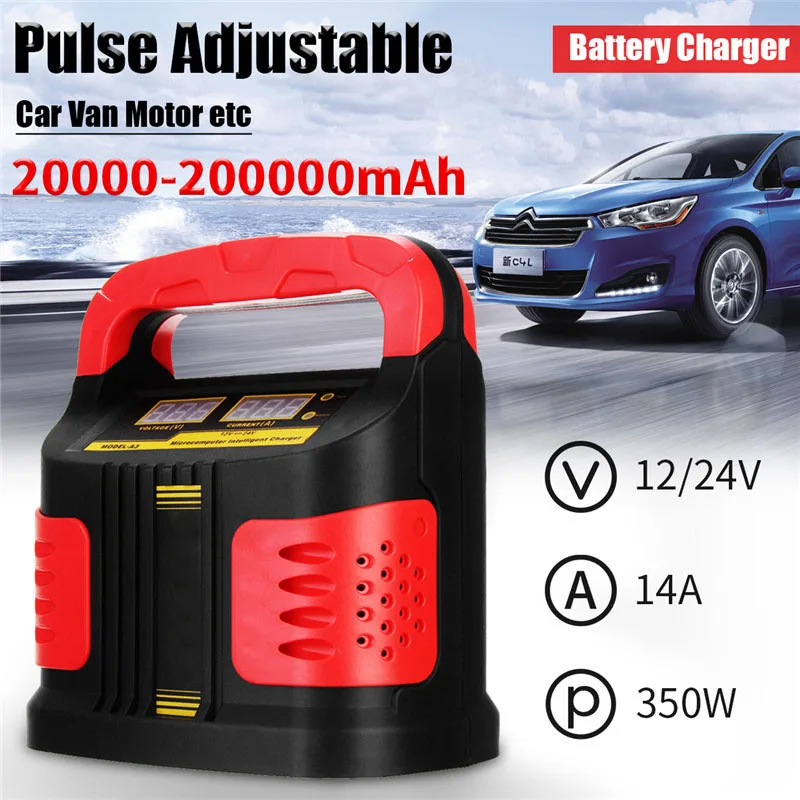 

Multi-function 12V Car Battery Charger 24V LED Indicator Auto Motorcycle Scooter Car Battery Charger Jumping Star