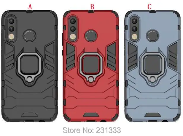 

C-ku Iron man Car Mount Armor Hybrid PC TPU Hard Case For Huawei NOVA 3 3I Enjoy 7 7S Y9 2019 Shockproof Stand Skin Cover 1pcs