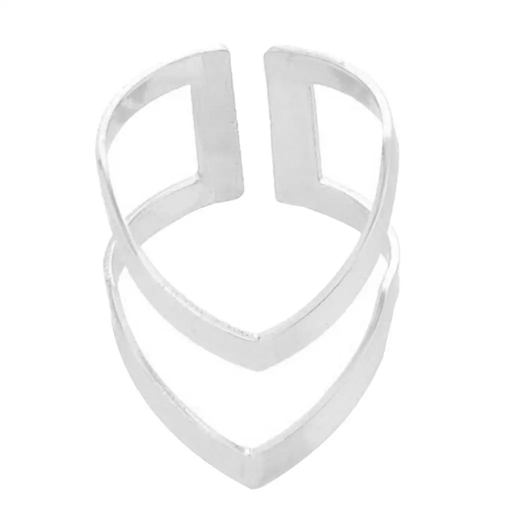 

0 16mm V-shaped Silver Approx 6inch Gold Simple Women Geometric Meta Ring Fashion Layers Ring Gift Double