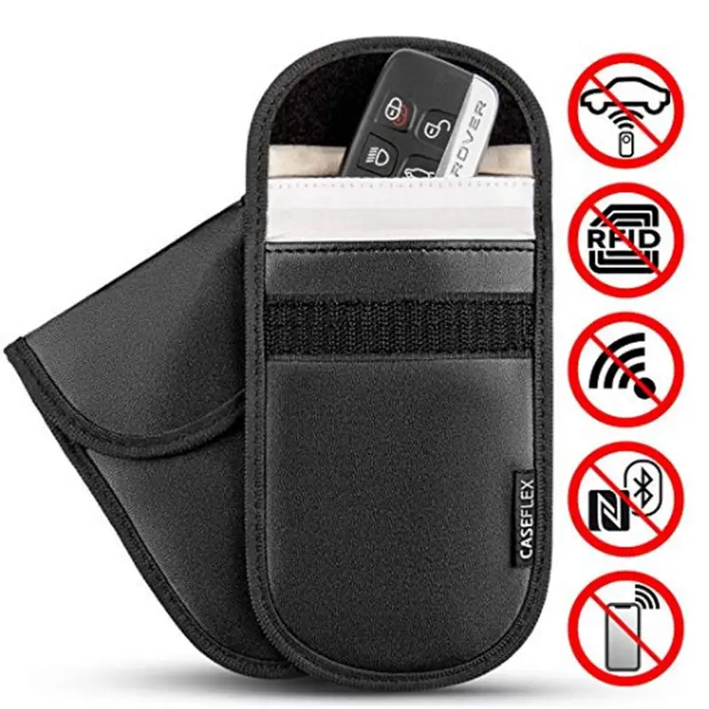 1 pc Car Key Signal Blocker Pouch Anti Theft Fob Protector Blocks RFID