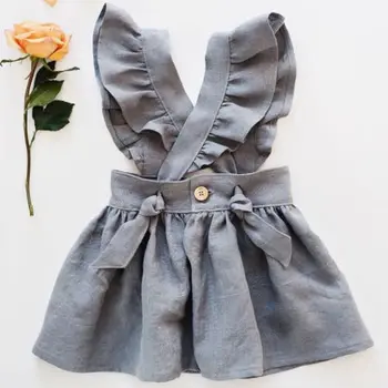 

2019 newborn baby girl Solid Princess Skirt Baby Girl Clothes Cotton Summer Party Skirt Cross Strap skirt baby 0-24M