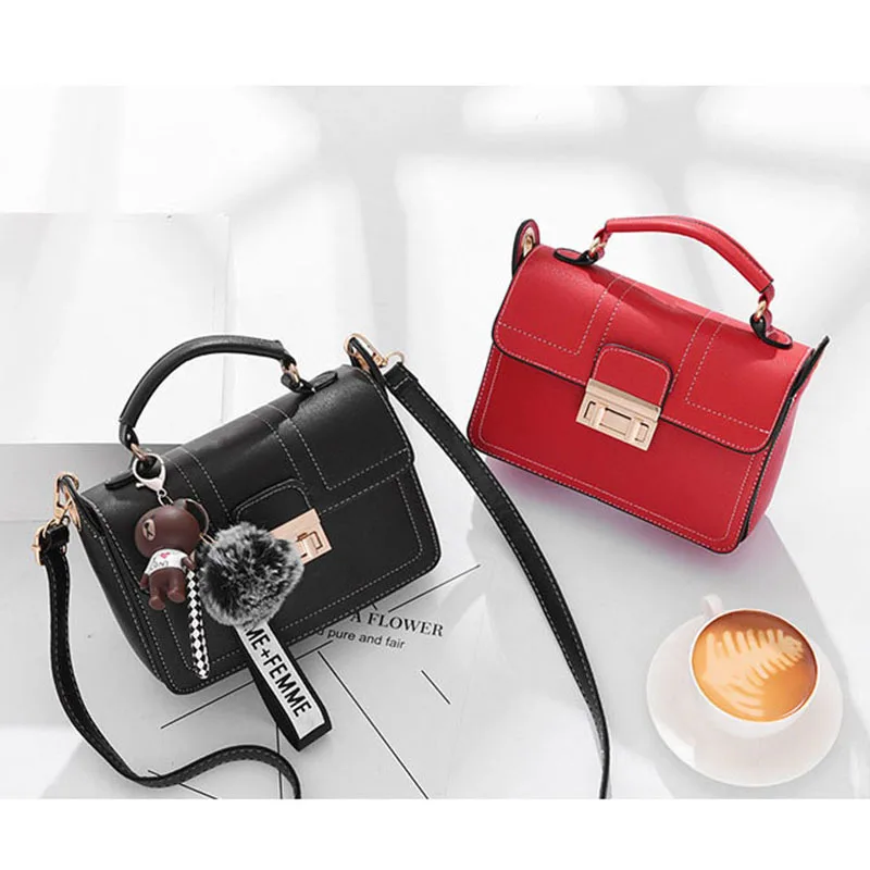 

Girls Hasp Messenger Leather Bags Small Flap Ladies Bag For Women Shoulder Bag Femme Handbag Bolsos Mujer Bolsas Feminina Sac