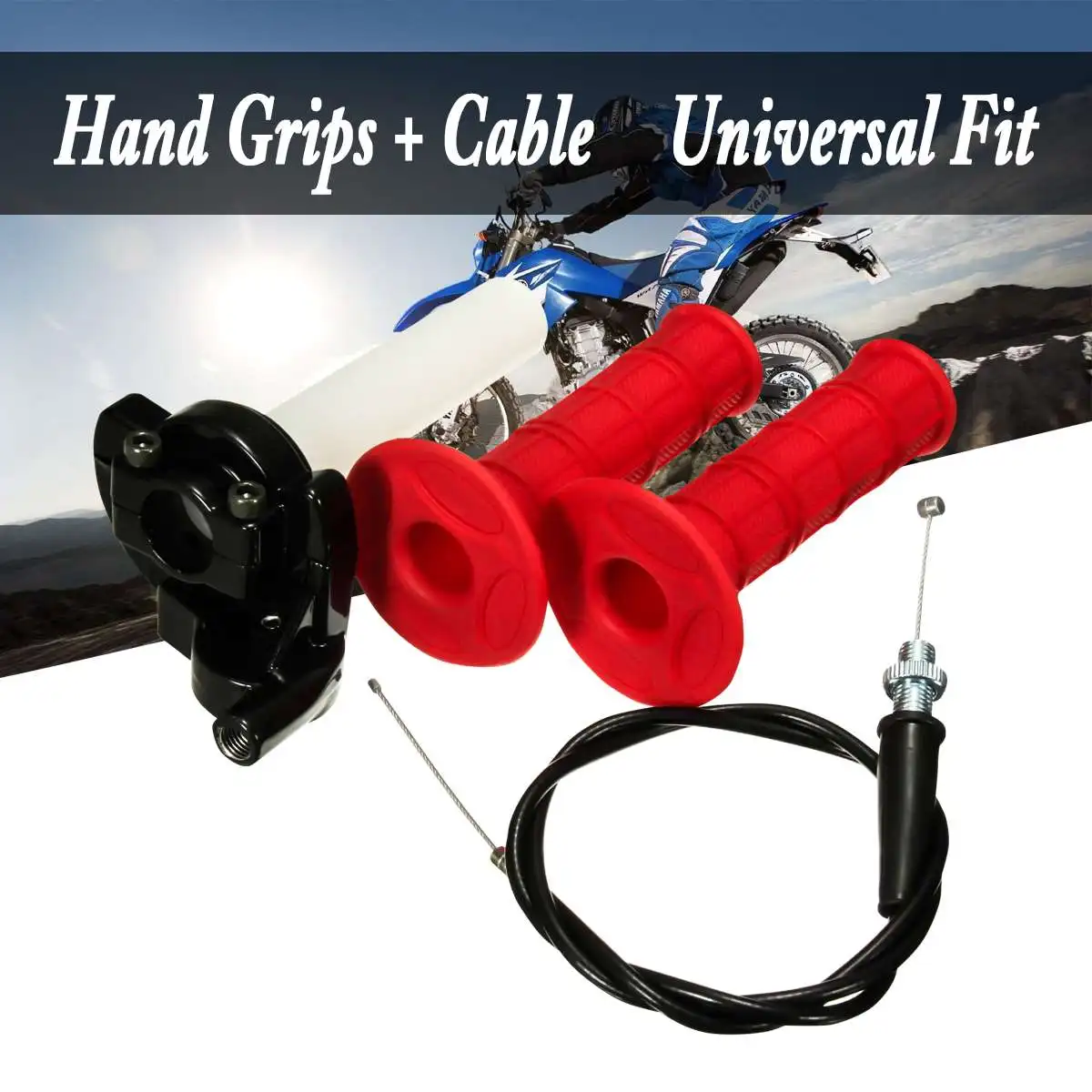 

2X 121mm 110cc 125cc Quick Action Throttle Grip Twist Cable Fit for PITBIK Pit Dirt Bike Red