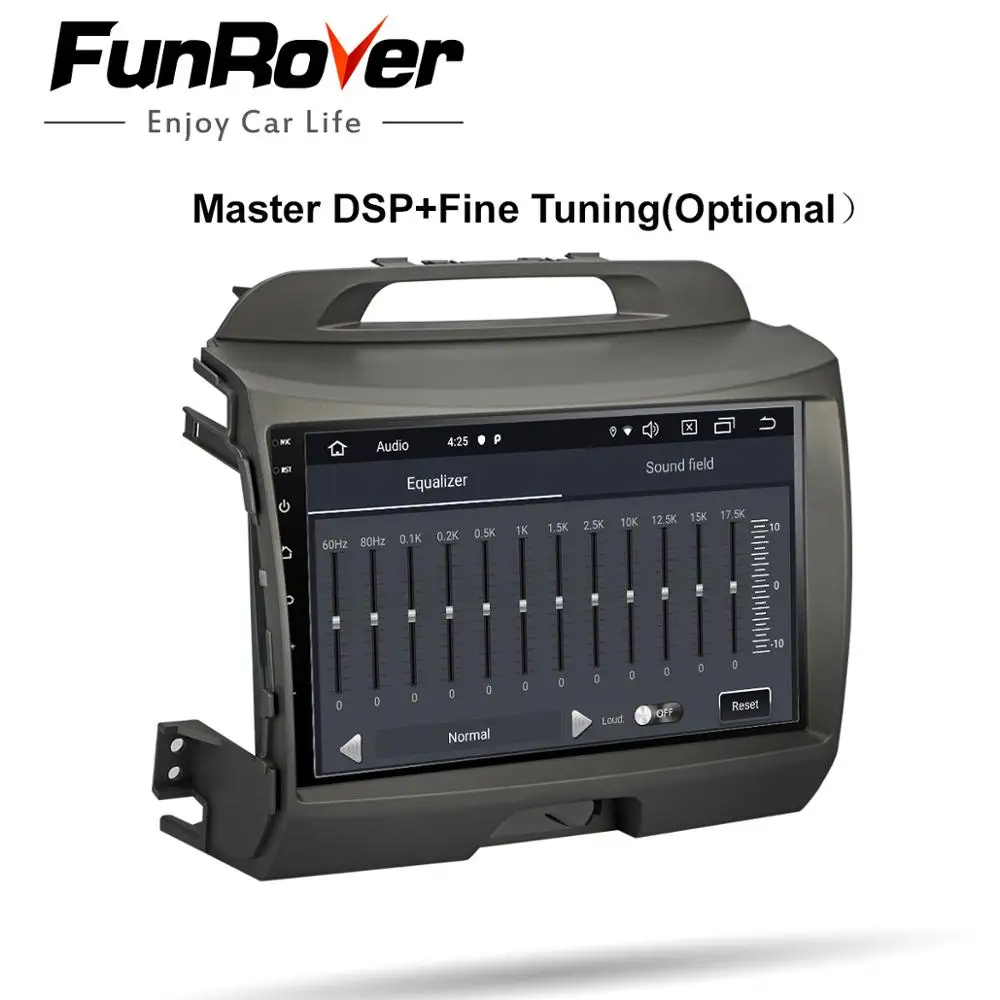 Discount FUNROVER 2G RAM 32G ROM android 9.0 2.5D+IPS car radio player dvd for kia sportage 2009-2015 car multimedia navigation stereo BT 3