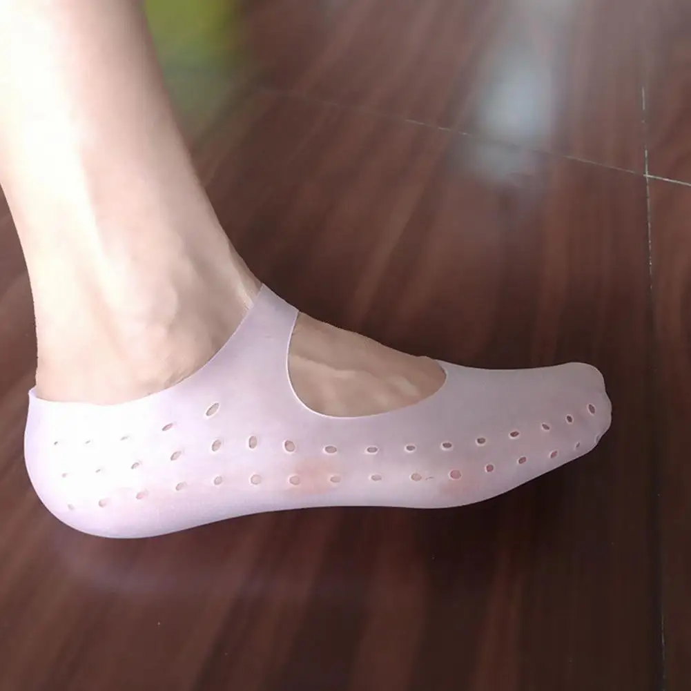 

BellyLady 1 Pair Silicone Breathable Moisturizing Socks Heel Cracked Foot Protector Socks foot tool