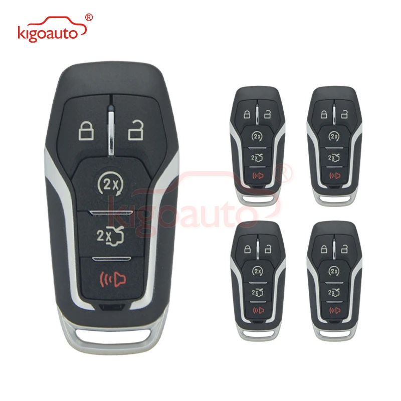 

Kigoauto 5pcs M3N-A2C31243300 Key shell for Ford Fusion Explorer edge 5 button 2014 2015 2016 2017 Smart key case 164-R7989