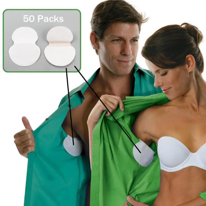 50 100PCS Disposable Underarm Sweat Pads for Clothing Anti Sweat Armpit Absorbent Pads Sumner Deodorants Shield 2