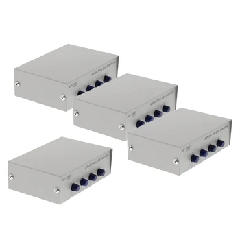 

4xPrinter DB9 Pin Serial RS232 Switch Box Manual 4Port Data Sharing Switcher