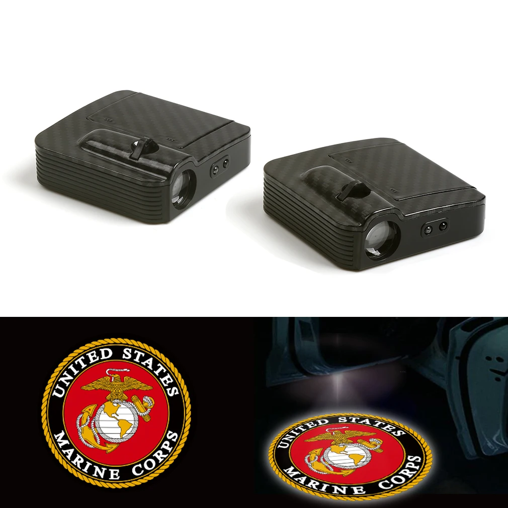 

Door Shadow Projecting Lamp Welcome Light Projector for United States Marine Corps Car Decoration Logo