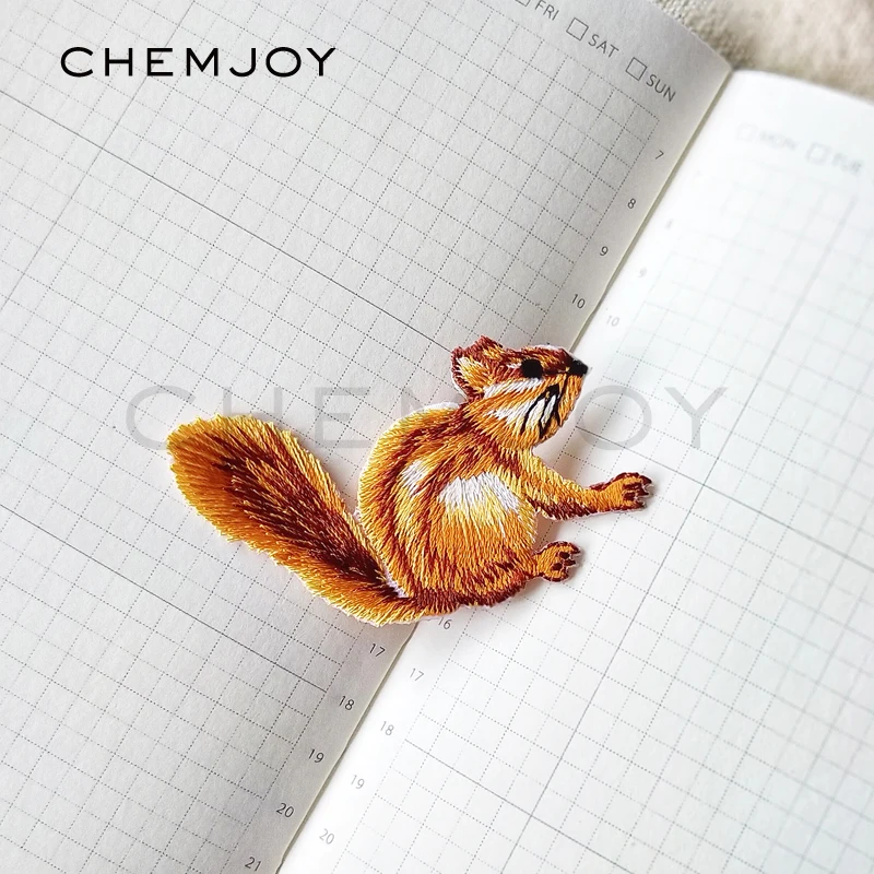 

Embroidered Squirrel Patch for Clothing Iron on Sew Applique for Jackets Jeans Patch for Kids Clothes Bags Shoes Sticker Badge