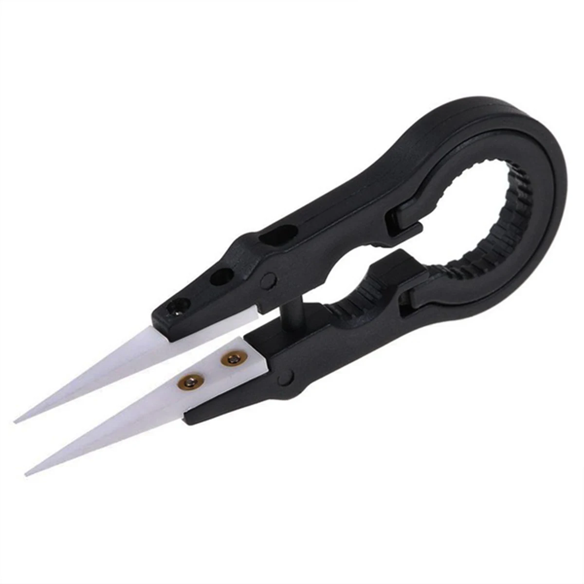 

HHO-Heat Resistant DIY Multifunctional Screwdriver Pointed Tip Ceramic Tweezers Stainless Steel Handle
