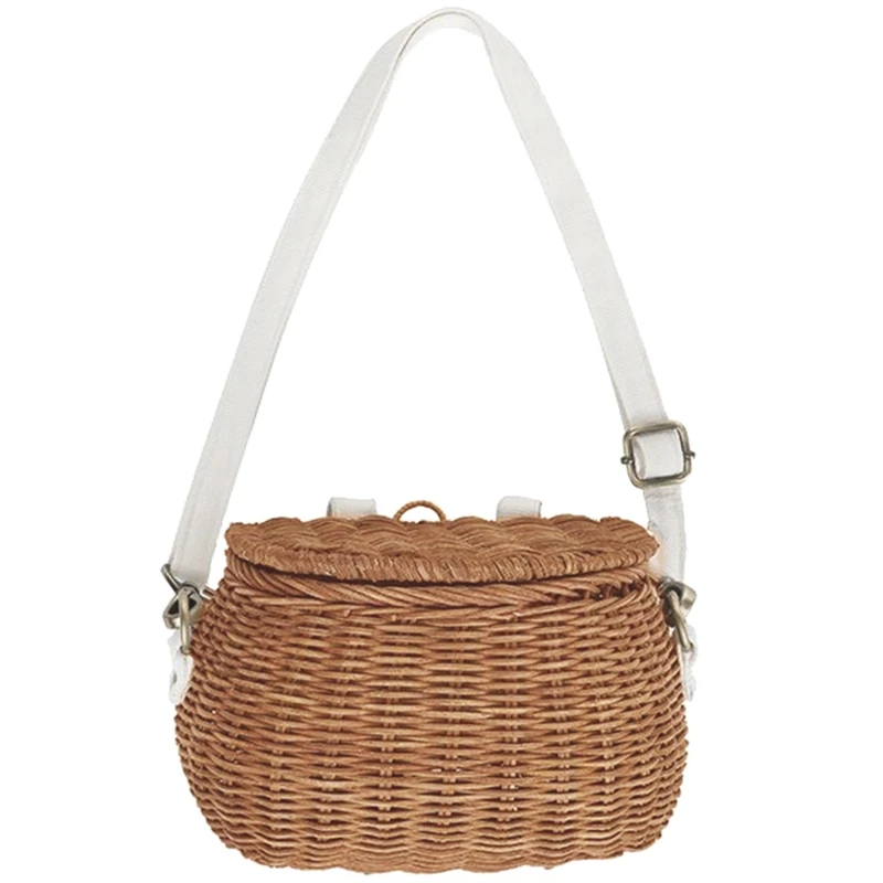 

Women Rattan Beach Bags Ins Popular Female Summer Mini Handbag Lady Woven Bolsa Handmade Knitted Crossbody