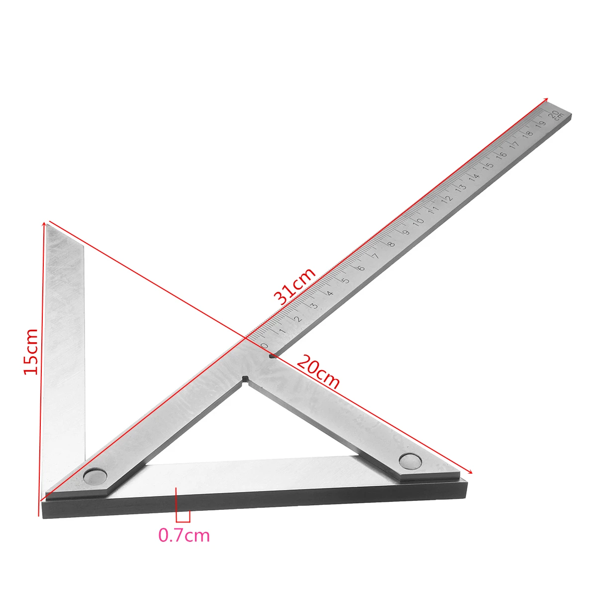 

Chrome Plated Carbon Steel 8'' Precision Centering Square Gaging Center Gauge Round Bar Mark Finder Tool Laser Engrave Accurate