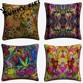 

Psychedelic Totem Soft Cotton Linen Cushion Covers 45x45cm Vintage Pillowcase For Sofa Home Decoration