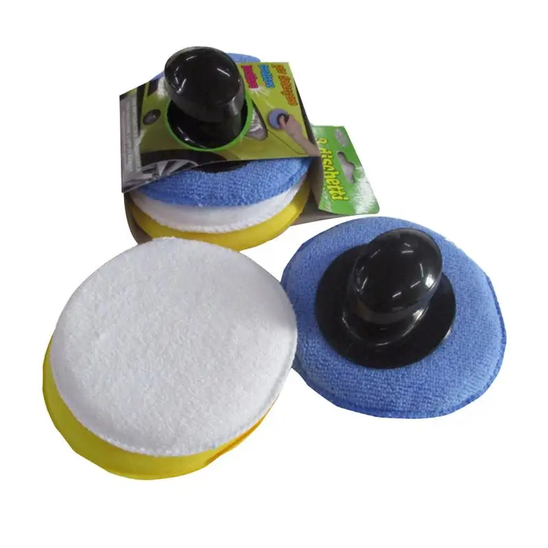

Car Waxing Sponge Block Round Sponge Pad With Handle Car Plating Crystal Polishing Hand Tool Kit Beauty Car