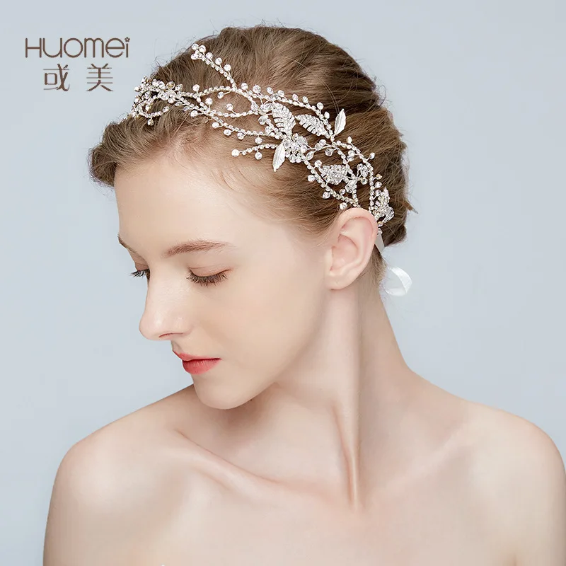

Luxury Bride Crystal Headwear Silver Wedding Dress Hairband Photography Accessories Exquisite Wedding Hair Jewelry Tiara D2150