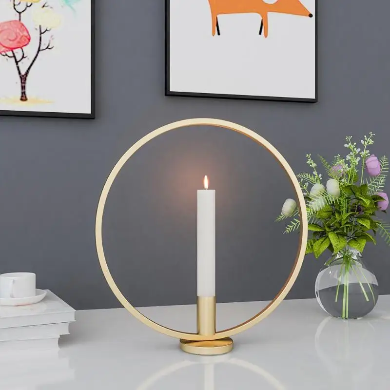 

Geometric Candlestick Nordic Style Metal Candle Holders Wall Candle Holder Sconce Matching Small Tealight Home Decoration
