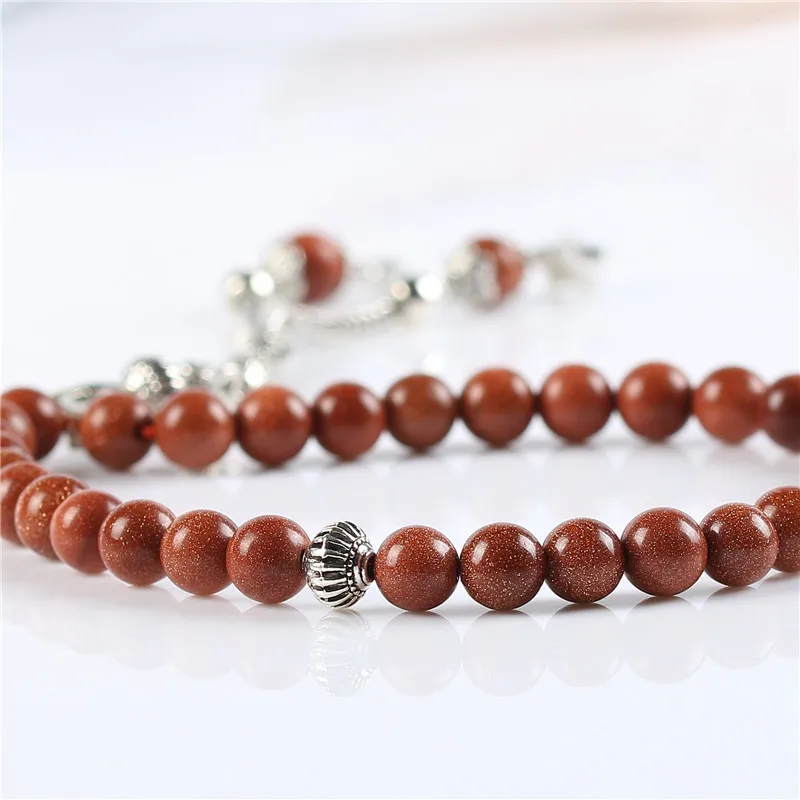 LOSHEREN натуральный Золотой песочный камень Tesbih исламские молитвенные Бусы Tasbih