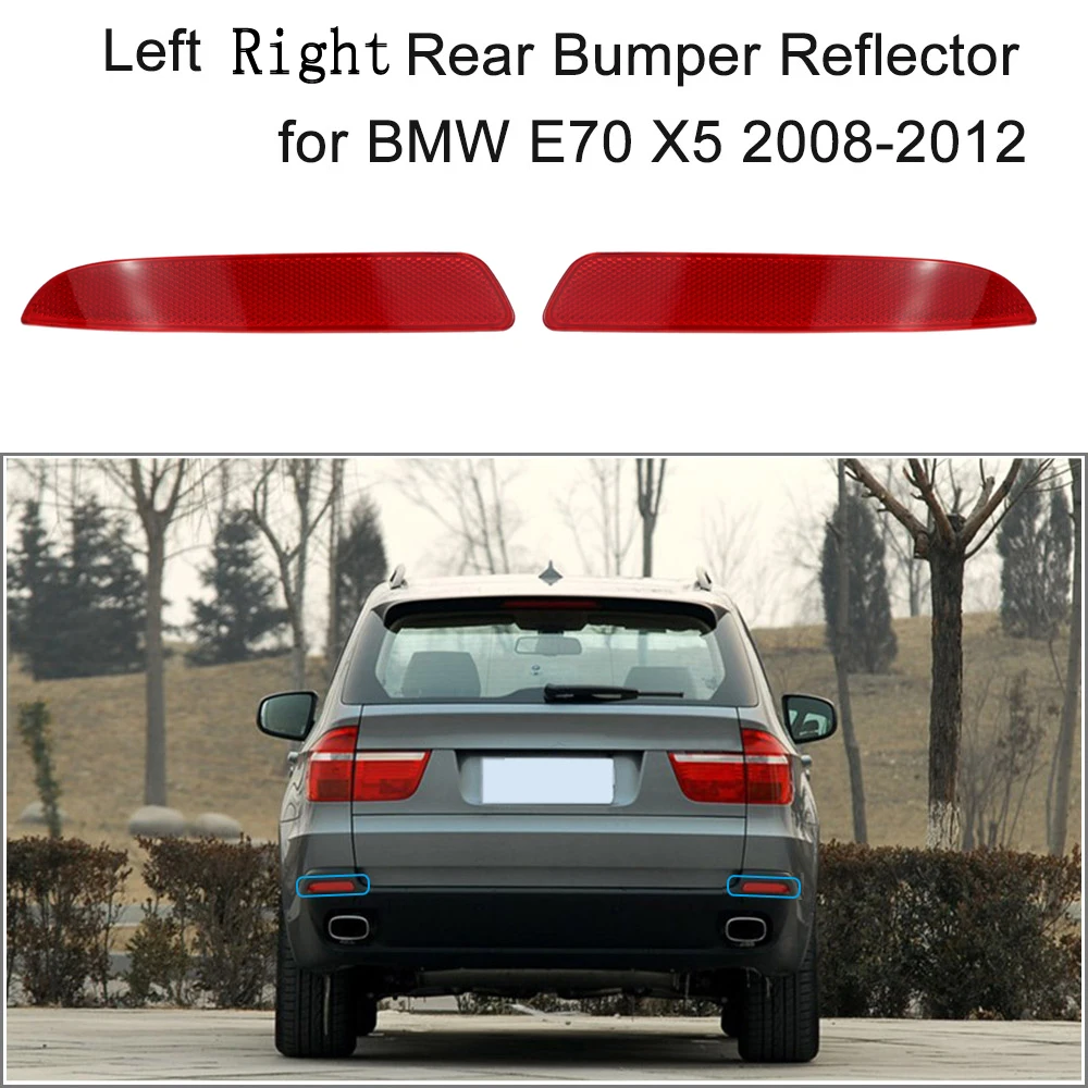 Красный отражатель бампера для BMW E70 X5 2008 2012 OEM 63217158950|Светоотражающие ленты| |