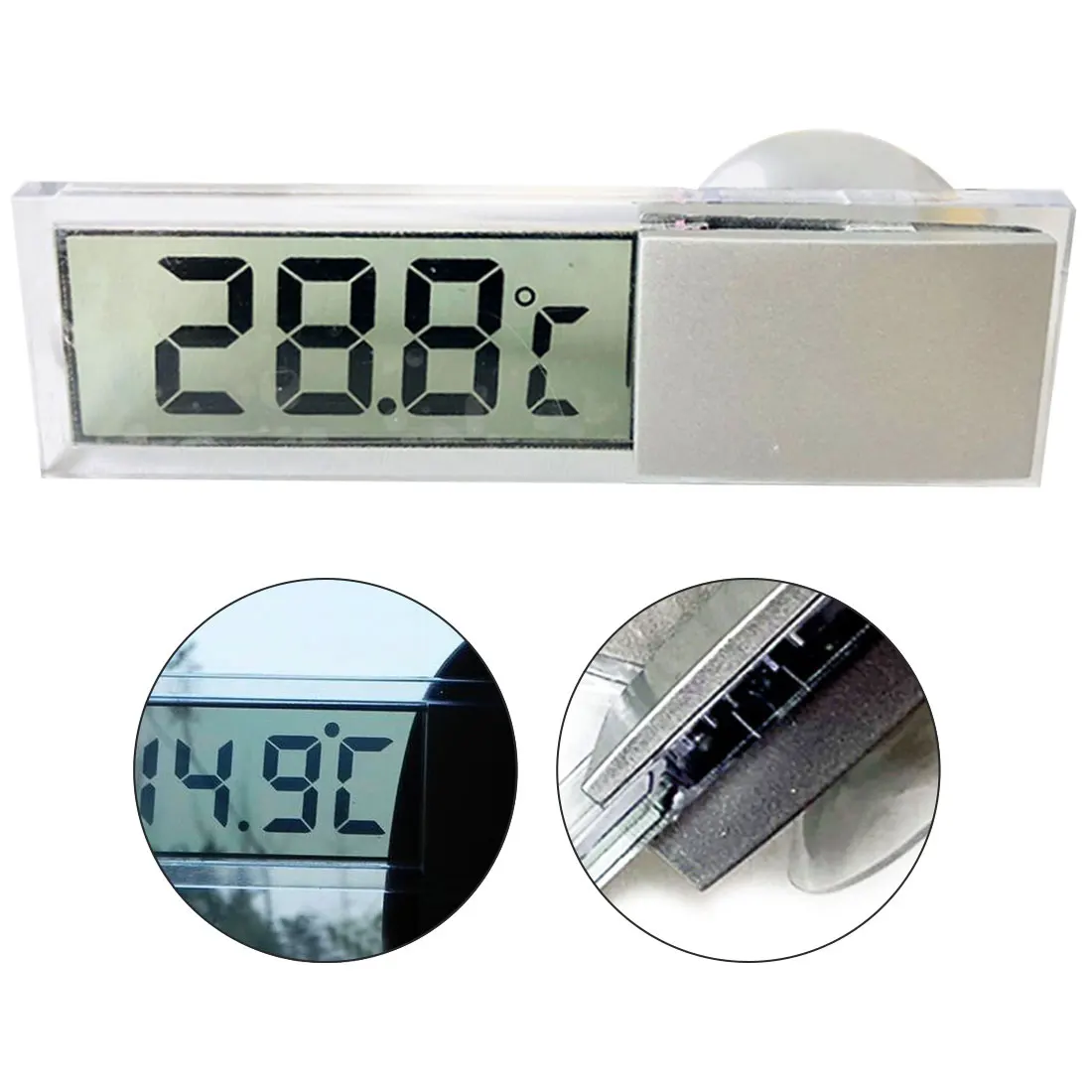 

Weather Station LCD Digital Car Thermometer Thermostat Timer Clock Temperature Instruments Sensor Wall Type Meter -20-110C