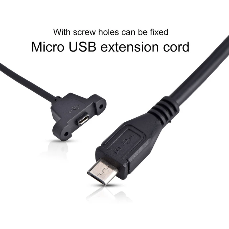 Микро USB 5Pin папа к гнезду w/винт отверстие Панель Крепление Удлинительный кабель| |
