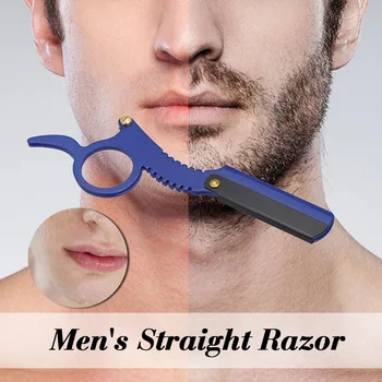 

Professional Straight Edge Barber Razor Stainless Steel Blade Men's Hair Shaver Antique Shaving Tool