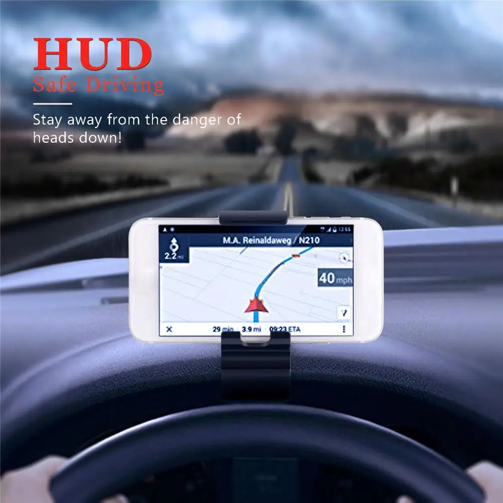 

Universal Car Phone Holder HUD Navigation Universal Bracket Duckbill Car Dashboard Clip Mount Bracket Hud Design Car Stand