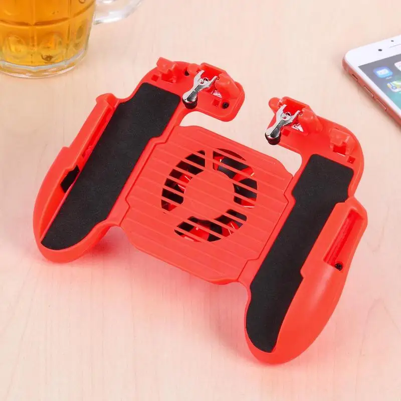  Cooling Game Handle Game Pad Controller Joystick For PUBG Mobile Firing Aid Stand With Cooling Fan 