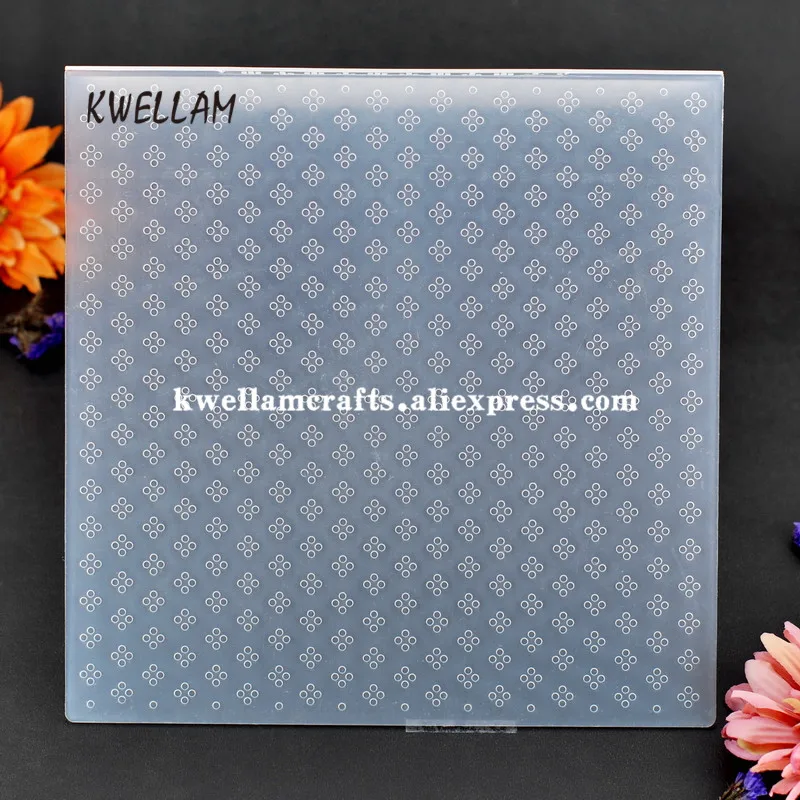 

Larger Size Dots Plastic Embossing Folder For Scrapbook DIY Album Card Tool Plastic Template 19.7x19.7cm KW7110826