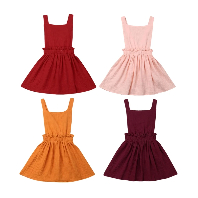Летнее хлопковое мини платье для маленьких девочек Vestidos сарафан пачка