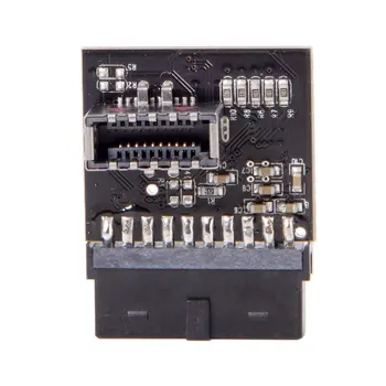 

USB 3.0 20Pin Header Male to USB 3.1 Front Panel Socket Extension Converter Adapter for Motherboard Black