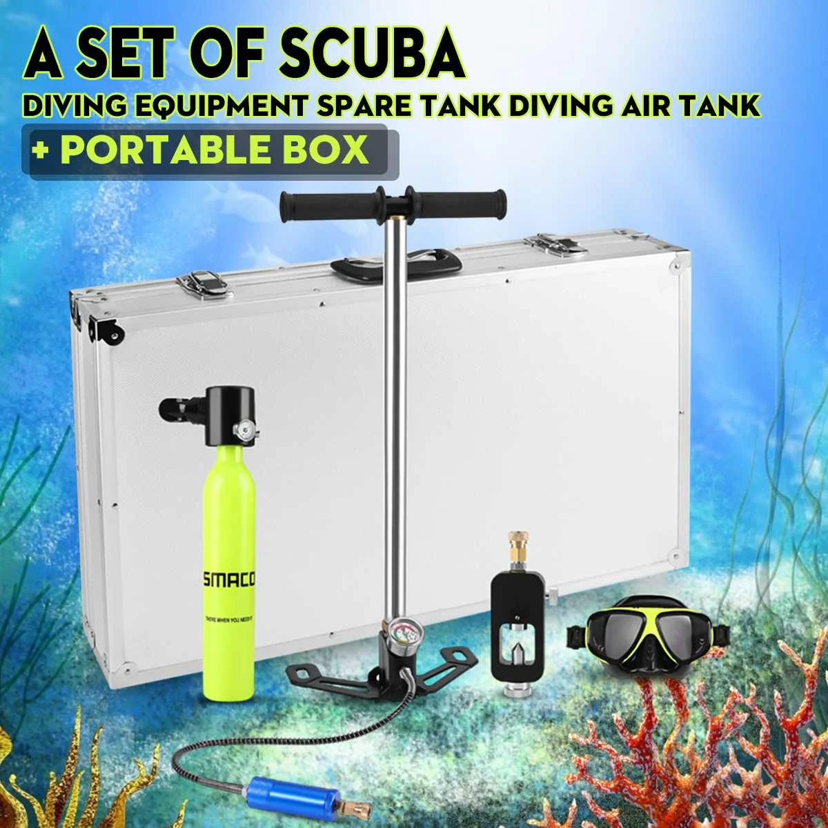 

500ml Mini Scuba Oxygen Air Tanks Diving Equipment for Snorkeling Underwater Breathing Regulator Cylinder Gear Accessories