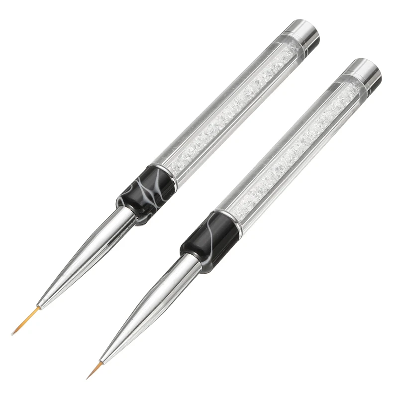 

High Quality 1PC Hot Nail Brush Crystal Acrylic Polish Sketch Painting Drawing Line Pen Hook Line Painting Pen for School Office
